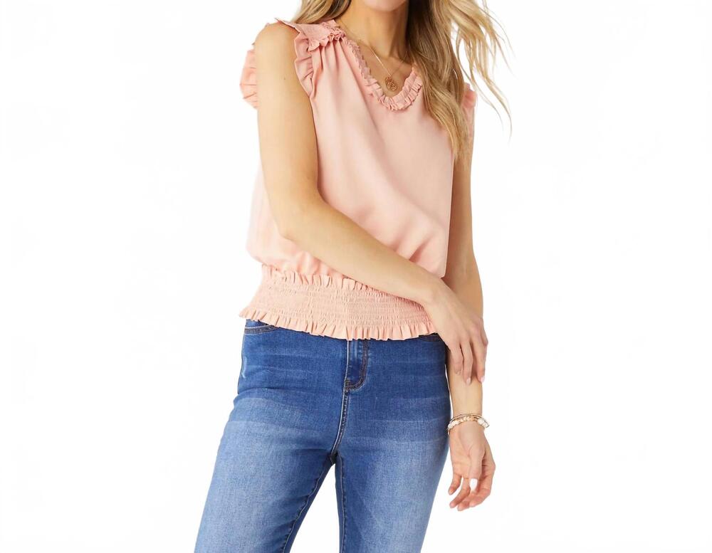 NEW COCO + CARMEN winslet top with cinched bottom in blush